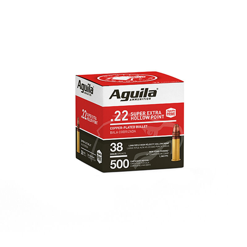 Aguila .22LR High Velocity HP 38 Grain 500 Round Brick 1B221118