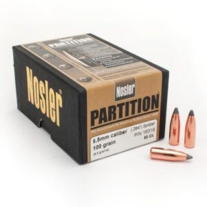 Nosler Partition Bullets 264 Caliber, 6.5mm (264 Diameter) 140 Grain Spitzer Box of 50